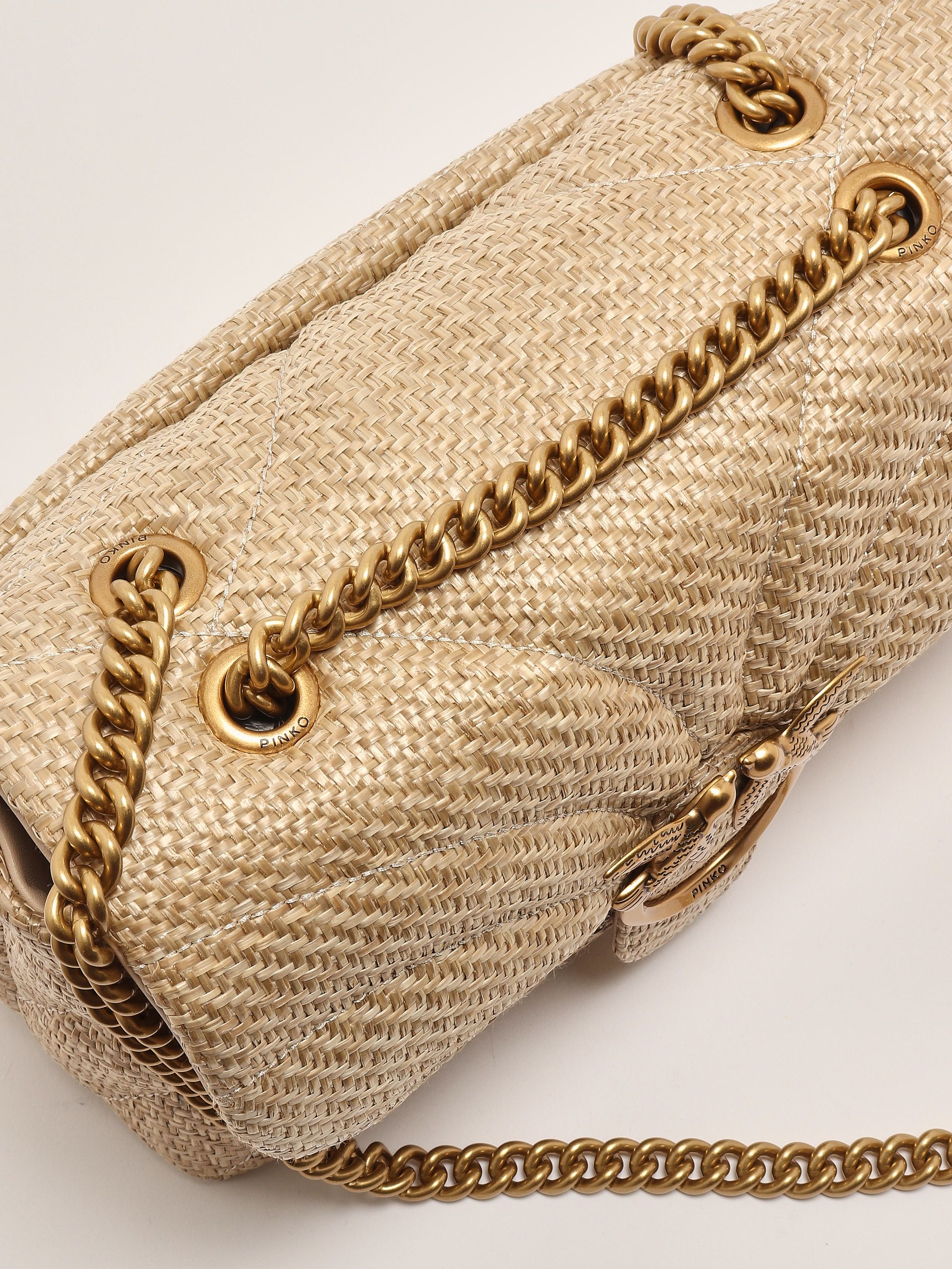 PINKO 105238A2MCDERBYBELTM32S 関税送料込 Pinko Love Classic Icon Maxi Chain bag - Black | 1P22ANY7GKZ99