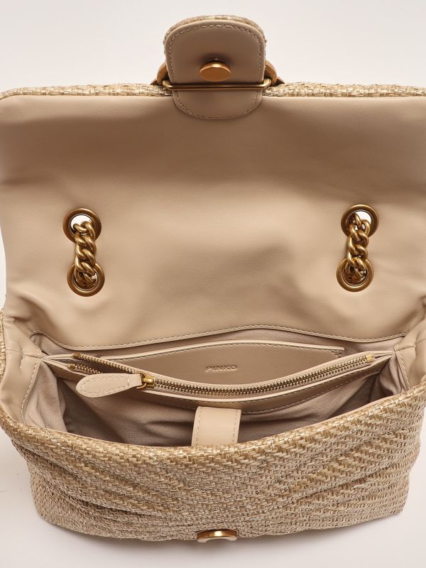 4. Love Puff Tasche aus Bast für Frauen Beige Pinko 100038a2c8