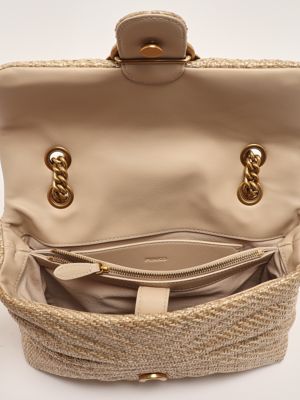 4. Love Puff Tasche aus Bast für Frauen Beige