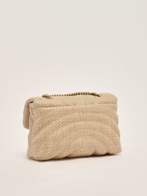 2. Love Puff Tasche aus Bast für Frauen Beige