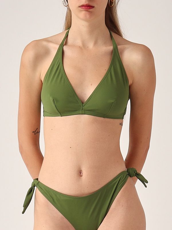 Saint Barth Bikini Di Marca In Saldo Top Bikini Gaia Gai0001 Verde