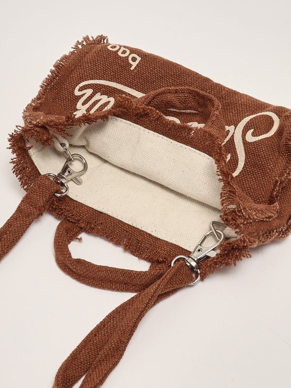 5. Women's linen phone bag Brown MC2 Saint Barth phone002