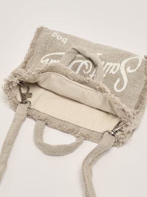 5. Women's linen phone bag Beige