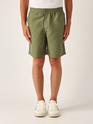 1. Linen blend shorts for men Khaki Green