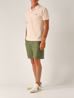5. Linen blend shorts for men Khaki Green