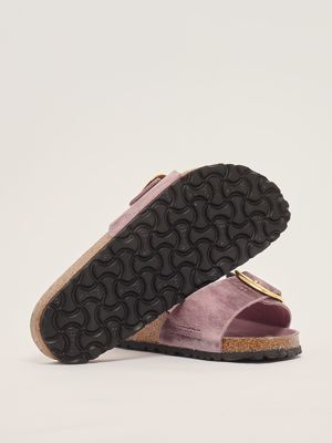 4. Madrid Big Buckle oiled leather sandals for women Lavender