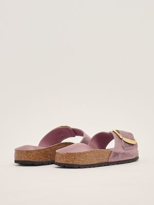 3. Madrid Big Buckle oiled leather sandals for women Lavender