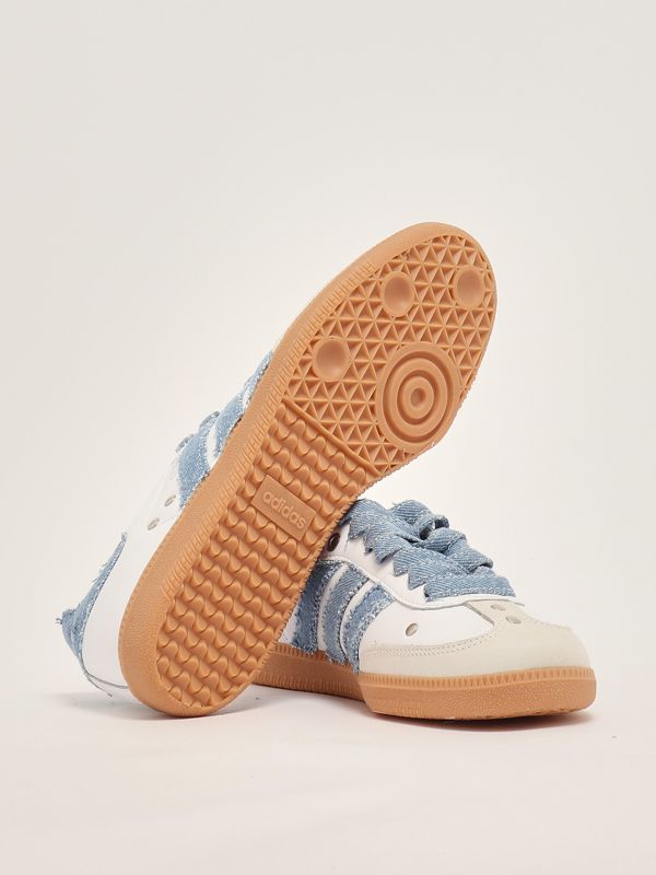 Adidas customized by Seddys Samba men's leather sneakers - White-Celestial  | Caposerio.com
