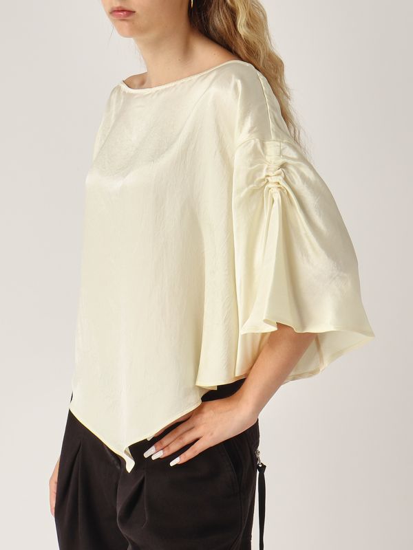 4. Blusa donna Breath in raso Beige Pinko 104671a2bu