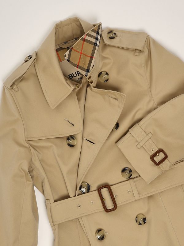 Burberry Mayfair girl's cotton trench coat 8069449 Honey