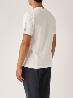 3. Camiseta de algodón para hombre Blanco