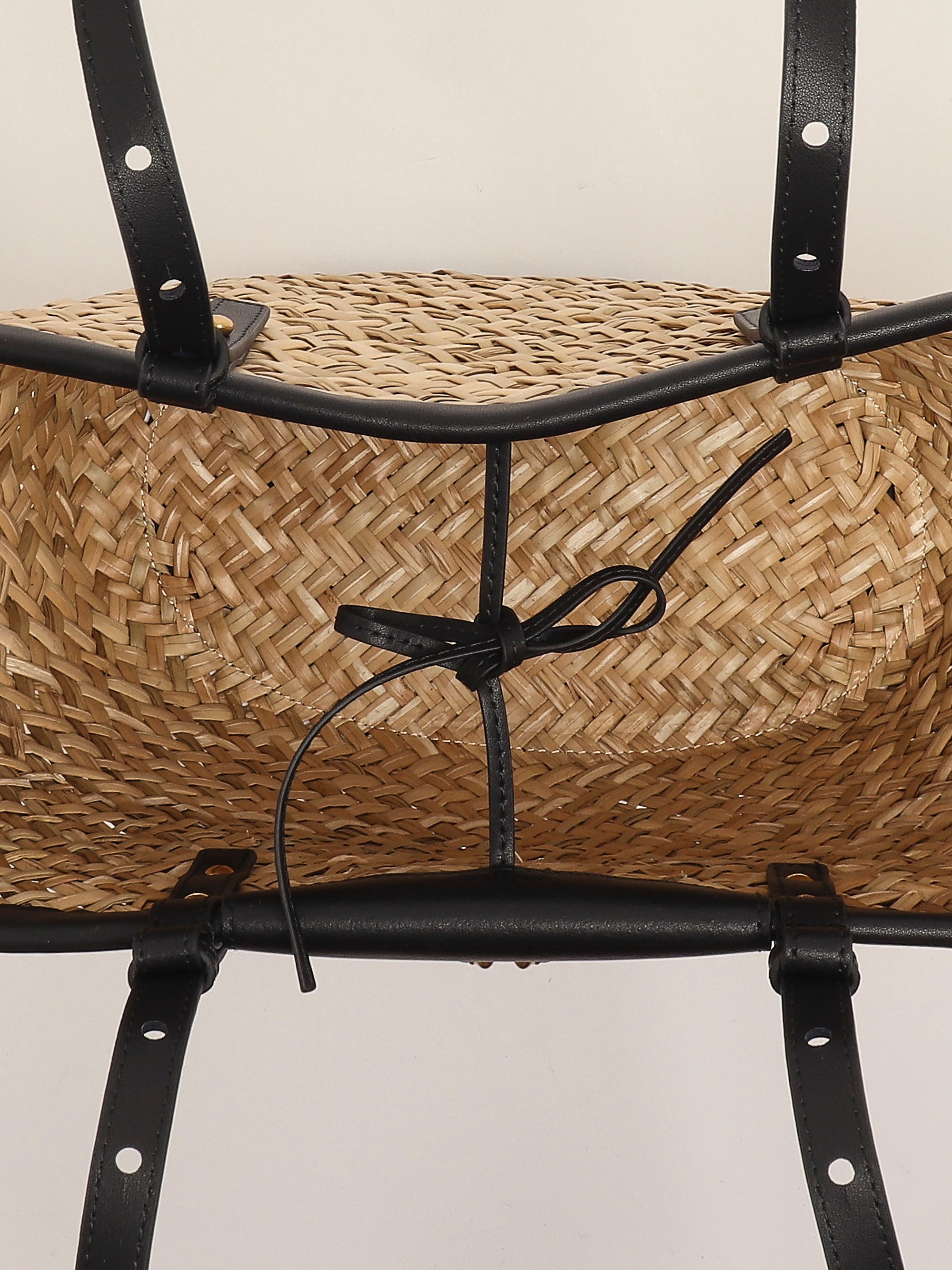 Love Summer Basket raffia and leather bag for women