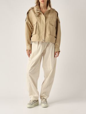 5. Yann stretch cotton trousers for women Chalk