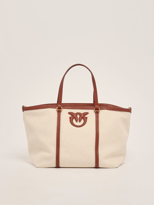 Miranda cotton canvas tote bag for women 104714a2g2 Rope-Brown