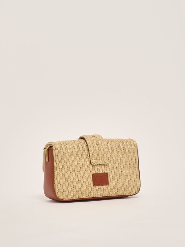 2. Damen Love One Mini-Slouchy-Tasche aus Bast Beige Pinko 104340a2cf