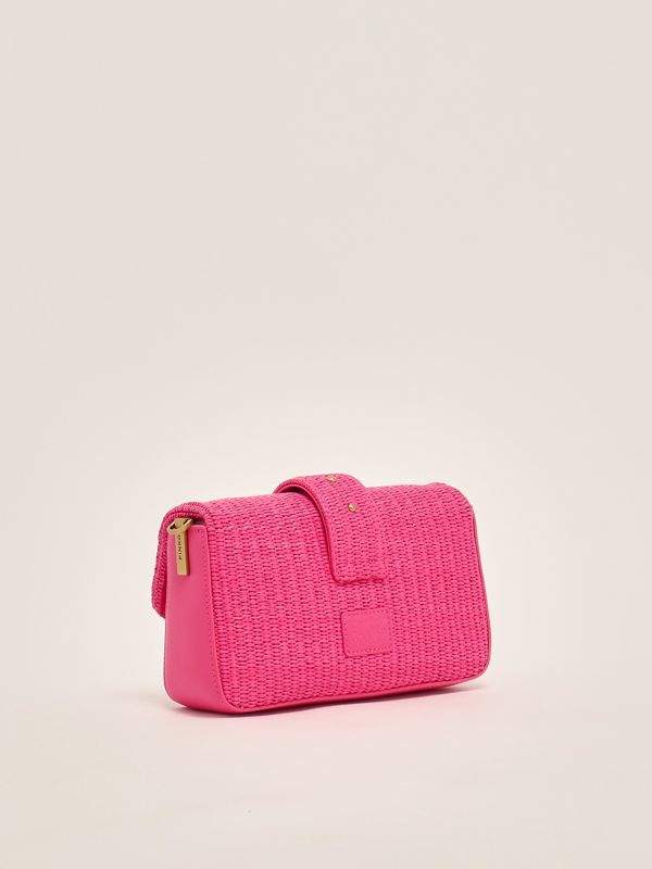 2. Damen Love One Mini-Slouchy-Tasche aus Bast Fuxia Pinko 104340a2cf