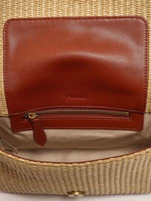 5. Damen Love One Mini-Slouchy-Tasche aus Bast Beige
