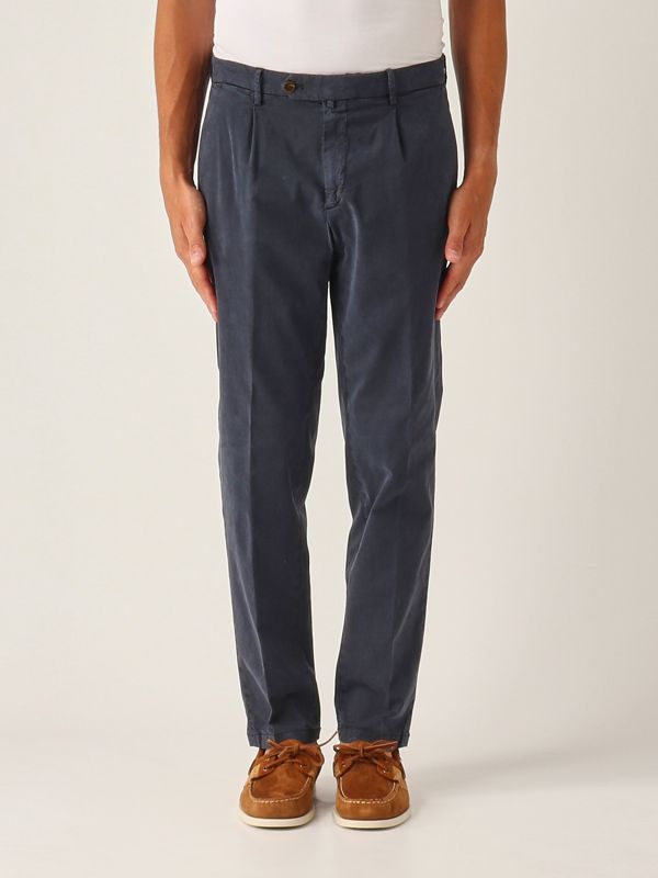 1. Pantalon en tencel et coton extensible pour homme Bleu Briglia bg21324051