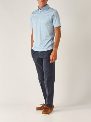 5. Pantalon en tencel et coton extensible pour homme Bleu