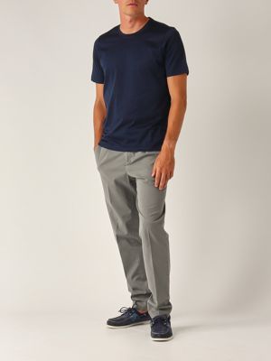 5. Pantalon en tencel et coton extensible pour homme Gris