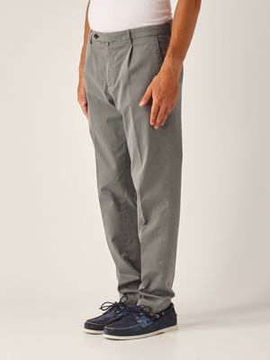 2. Pantalon en tencel et coton extensible pour homme Gris