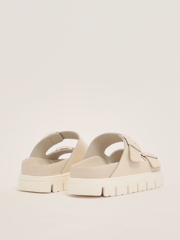 3. Damen Arizona Chunky Exquisite Ledersandale Schmutziges Weiß Birkenstock 1029067