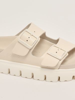 5. Damen Arizona Chunky Exquisite Ledersandale Schmutziges Weiß
