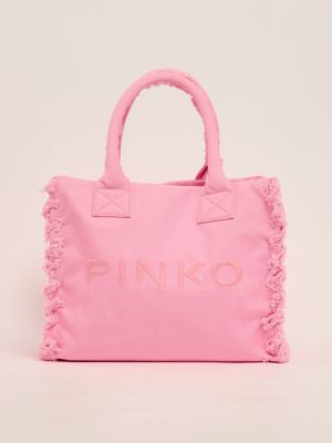 Sac en toile Rose Pinko