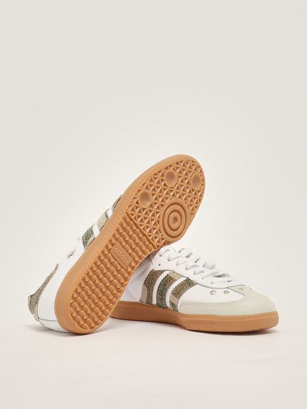 Samba men's leather sneakers 2009900004901 White-Military