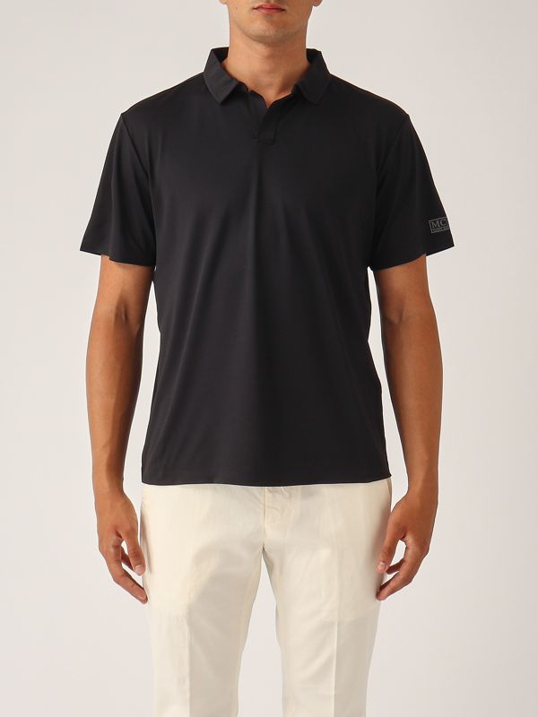 1. Men's polo shirt in technical fabric Black MC2 Saint Barth chm0001
