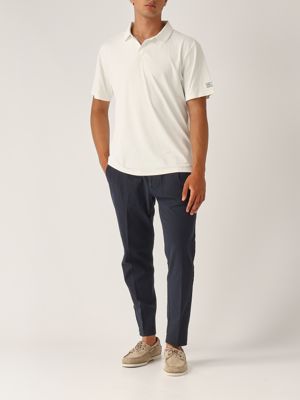 5. Men's polo shirt in technical fabric White