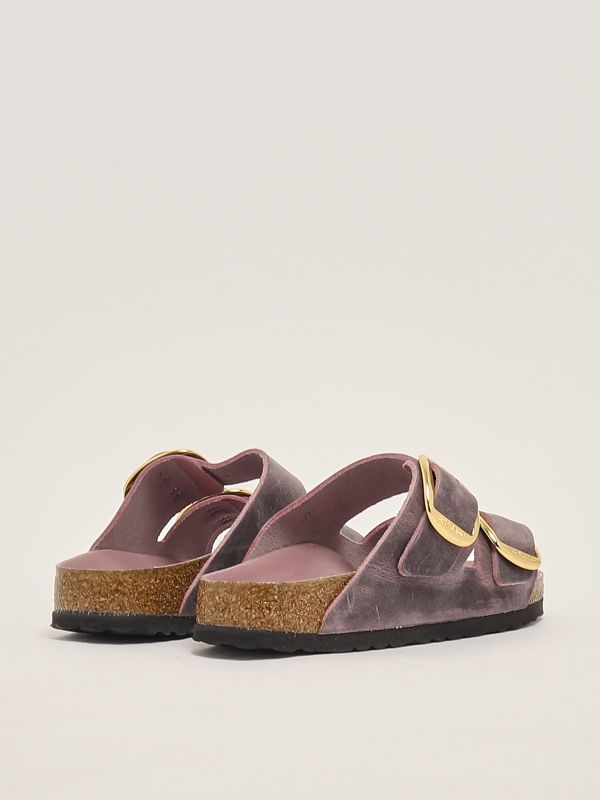 3. Arizona Big Buckle oiled leather sandals for women Lavender Birkenstock 1029267