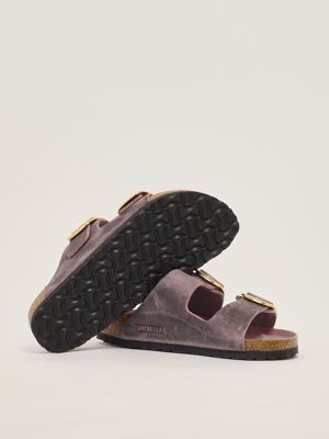 4. Arizona Big Buckle oiled leather sandals for women Lavender