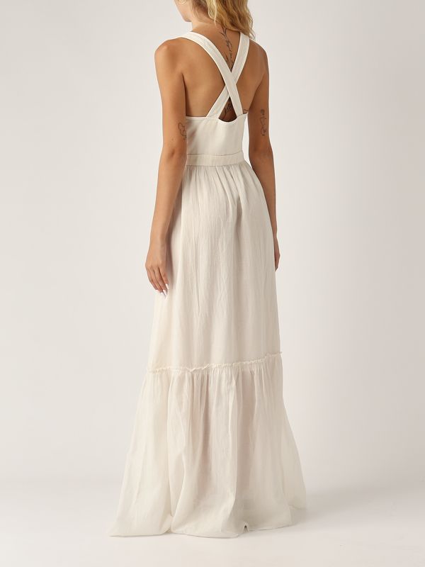 3. Vestido de mujer Lester en voile de algodón Blanco Pinko 105254a2mi