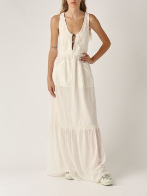 5. Vestido de mujer Lester en voile de algodón Blanco