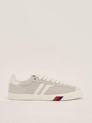1. Court Ace suede sneakers for men Ash Gray-White