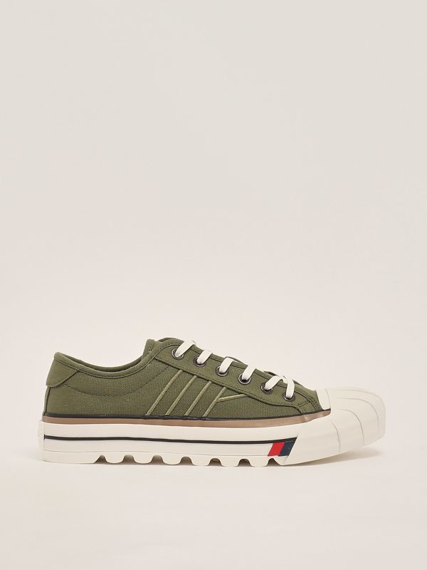 1. Royal Intrepid cotton canvas sneakers for men Moss Green Pro-Keds 1949 i225clmcc815xxxw