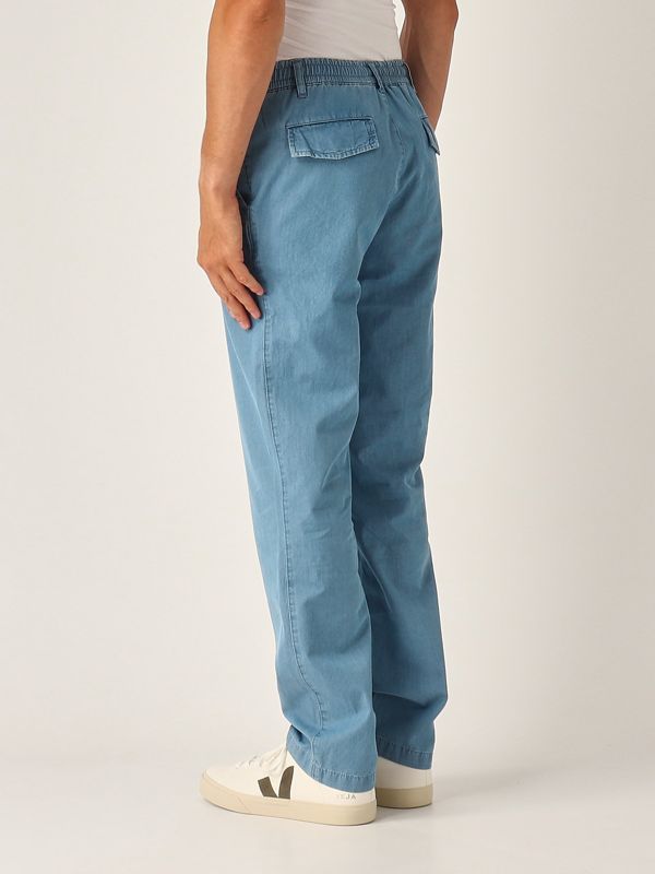 3. Pantalon Calais en coton pour homme Denim foncé Chambray MC2 Saint Barth caa0001