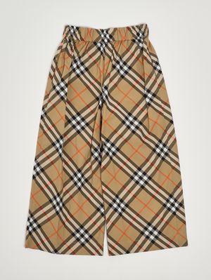 2. Pantalone bambina in cotone Check Beige Burberry 8108018