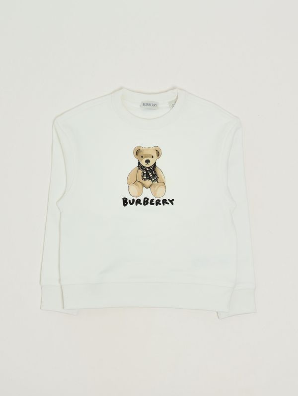Burberry Boys' cotton sweatshirt - White | Caposerio.com