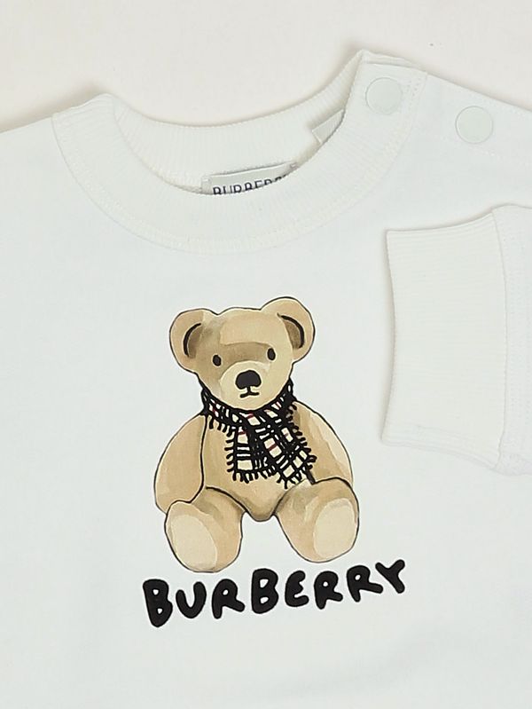 3. Sudadera de algodón para recién nacido Blanco Burberry 8108918