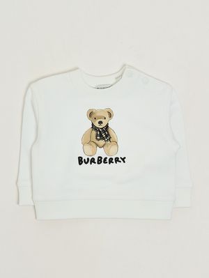 1. Sudadera de algodón para recién nacido Blanco