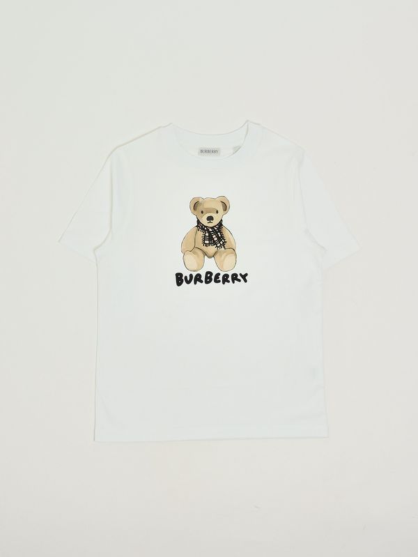 BURBERRY テディベア Tシャツ 18M 86cm Kids' cotton T-shirt 8112389 White | Caposerio.com