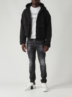 2. Skater-Jeans für Männer aus Baumwoll-Stretch-Denim Schwarzer Denim Dsquared2 s74lb1726s30357