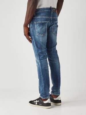 4. Stretch cotton denim Skater jeans for men Medium Denim Dsquared2 s74lb1729s30872
