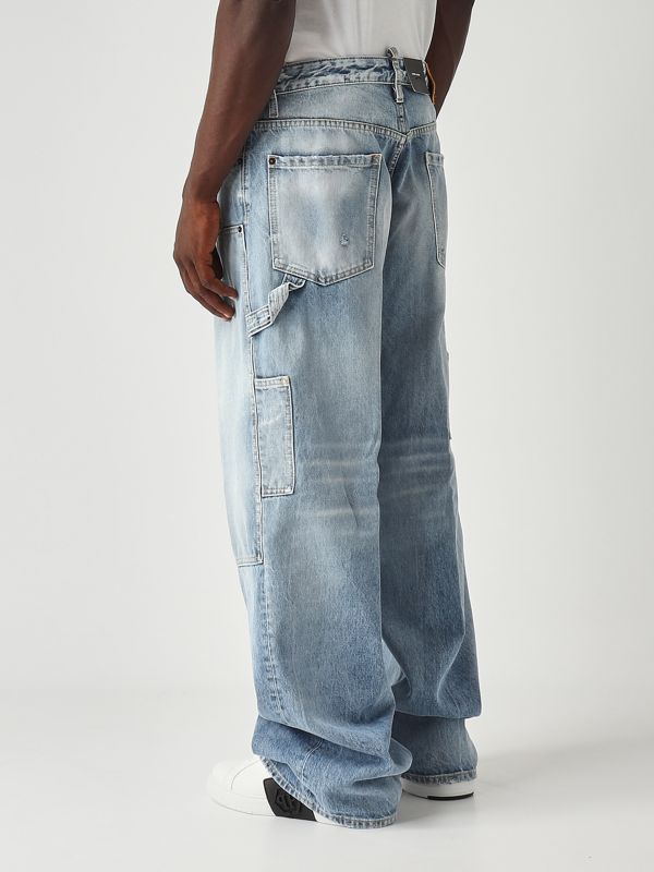 Dsquared2 Loose Carpenter cotton denim jeans for men - Light Denim