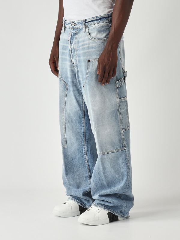 Dsquared2 Loose Carpenter cotton denim jeans for men - Light Denim
