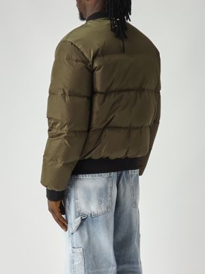 4. Herren Easy Puffer Bomber Nylon Jacke Schlamm Dsquared2 s74am1612s53817