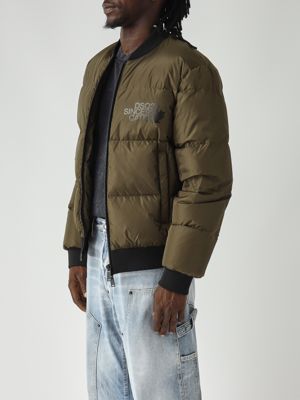 3. Herren Easy Puffer Bomber Nylon Jacke Schlamm Dsquared2 s74am1612s53817