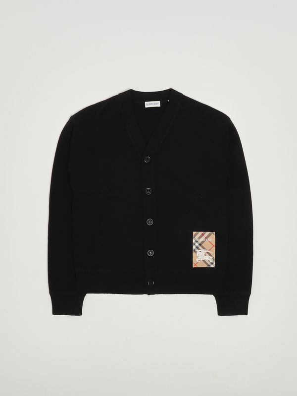 1. Cardigan bambina Romie in lana Nero Burberry 8100380